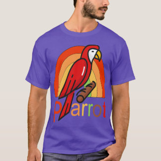 Funny Parrot  Sunset-illustratie T-shirt