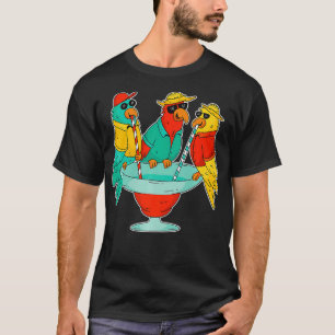 Funny Parrots Drink vogels Hawaii Tropisch T-shirt