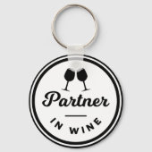 Funny Partner in Wine Keying Sleutelhanger (Voorkant)