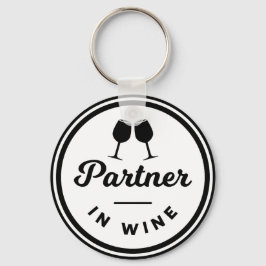 Funny Partner in Wine Keying Sleutelhanger