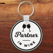 Funny Partner in Wine Keying Sleutelhanger (Voorkant)