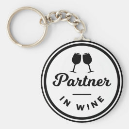 Funny Partner in Wine Keying Sleutelhanger