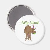Funny Party Animal Birthday Koe Magneet (Voorkant / Achterkant)