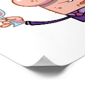Funny Party Animal Cartoon Man Poster (Hoek)