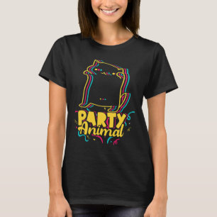 Funny Party Animal Disco Dancing Cat Meme T-shirt