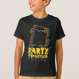 Funny Party Animal Disco Dancing Cat Meme T-shirt