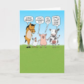 Funny Party Animals Advice for Anniversary Kaart (Voorkant)