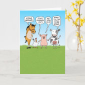 Funny Party Animals Advice for Anniversary Kaart (Gele Bloem)