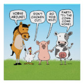 Funny Party Animals Advieze Perfect Poster (Voorkant)