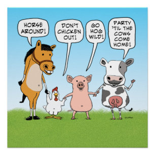 Funny Party Animals Advieze Perfect Poster