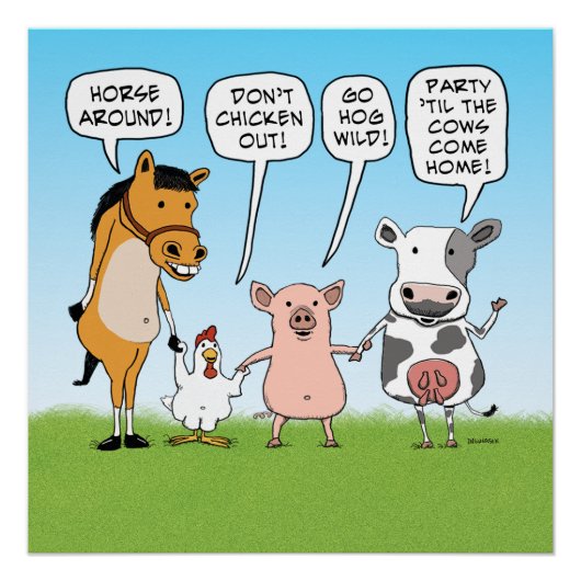 Funny Party Animals Advieze Perfect Poster (Voorkant)