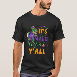 Funny Party Gift Idea Flamingo Mardi Gras T-shirt