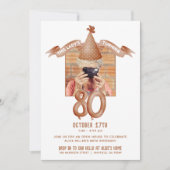 Funny Party Pet 80e verjaardag Open Huis Foto Kaart (Voorkant)