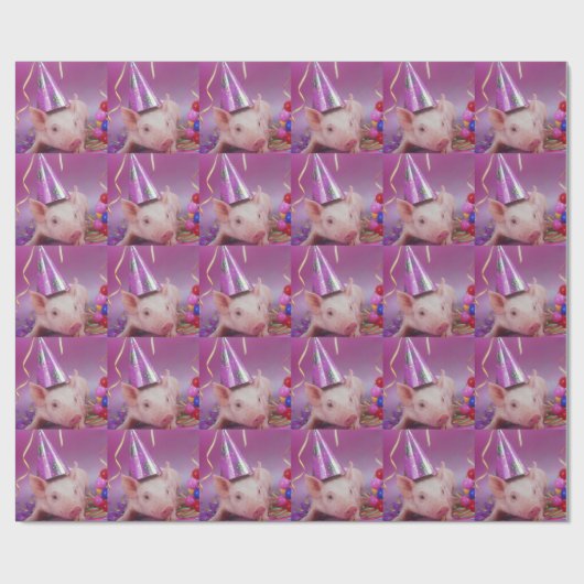 Funny Party Pig Cadeaupapier (Vlak)