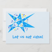 Funny Party Star en Stippen Abstract Happy Birthda Kaart (Achterkant)