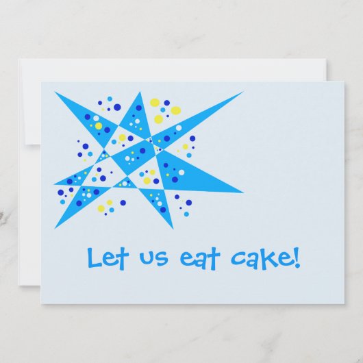 Funny Party Star en Stippen Abstract Happy Birthda Kaart (Achterkant)