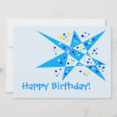Funny Party Star en Stippen Abstract Happy Birthda Kaart (Voorkant)