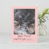 Funny party-uitnodiging kaart (Staand voorkant)