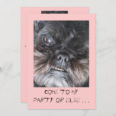 Funny party-uitnodiging kaart (Voorkant / Achterkant)