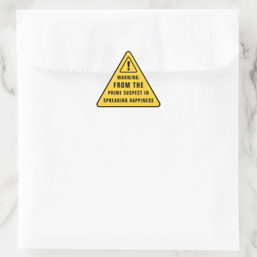 Funny Party Warning Sticker | Yellow Caution Sign  (Tas)