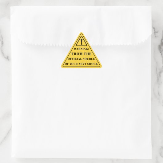 Funny party Warning Sticker | Yellow Caution Sign (Tas)