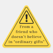 Funny Party Warning Sticker | Yellow Caution Sign  (Voorkant)