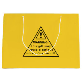 Funny Party Yellow Caution Sign Groot Cadeauzakje