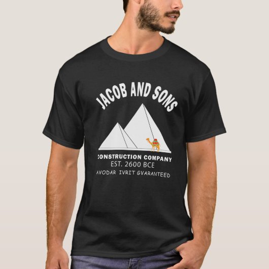 Funny Passover Hebreeuws Construction Egypt Pyrami T-shirt (Voorkant)