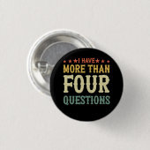 Funny Passover Seder ik heb meer dan vier vragen Ronde Button 3,2 Cm (Voorkant /achterkant)