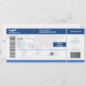 Funny passport, boarding pass ticket 3rd birthday kaart (Voorkant)