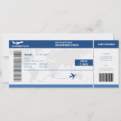 Funny passport, boarding pass ticket 8th birthday kaart (Voorkant)
