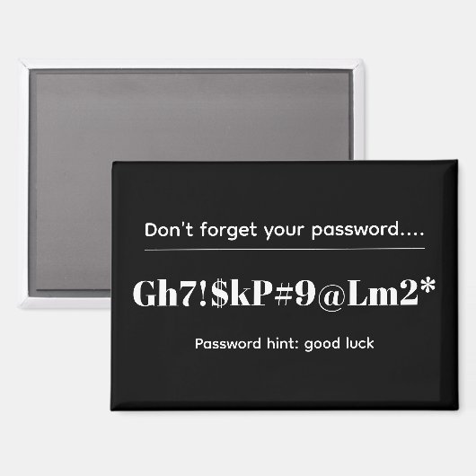 Funny Password Magneet (Voorkant / Achterkant)