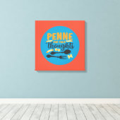 Funny Pasta Food Pun  Colour Typography Art Canvas Afdruk (Insitu (Houten vloer))