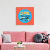 Funny Pasta Food Pun  Colour Typography Art Canvas Afdruk (Insitu (Woonkamer))