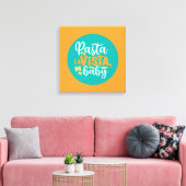 Funny Pasta La Vista Retro Kitchen Typografie Art Canvas Afdruk (Insitu (Woonkamer))