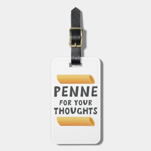 Funny Pasta Pun Bagagelabel (Voorkant verticaal)