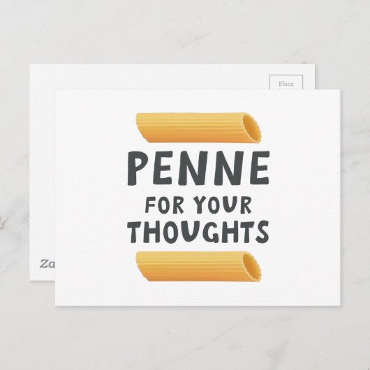 Funny Pasta Pun Briefkaart (Voorkant / Achterkant)