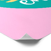 Funny Pasta Pun Pastel Kitchen Typografie Art Poster (Hoek)