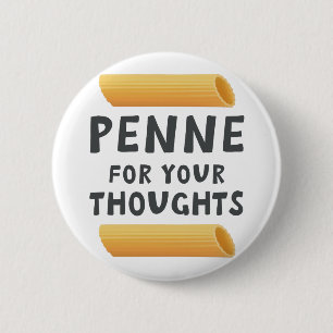 Funny Pasta Pun Ronde Button 5,7 Cm