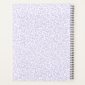 Funny Pastel Leopard Print Pattern Paarse Planner (Achterkant)