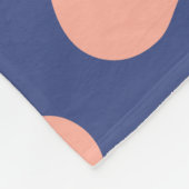 Funny pastel orange flowers on bright blue backgro fleece deken (Hoek)