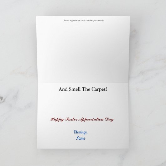 Funny Pastor Appreciation Card Ver. 2 Kaart (Binnen)