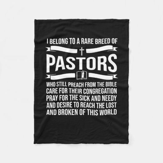 Funny Pastor Appreciation Gift Christelijk Preache Fleece Deken (Voorkant)