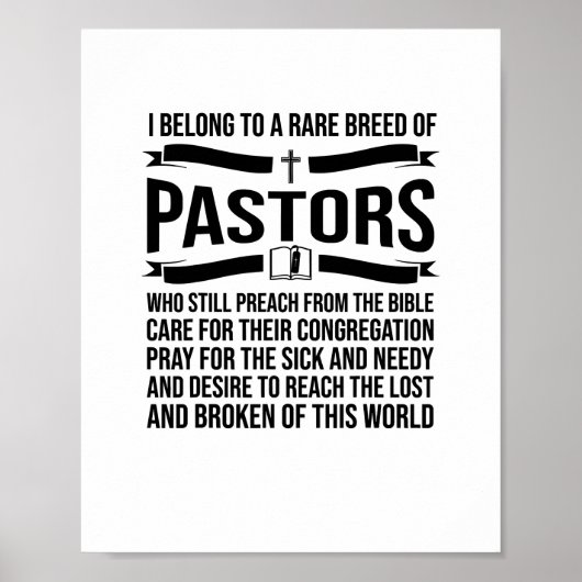 Funny Pastor Appreciation Gift Christelijk Preache Poster (Voorkant)