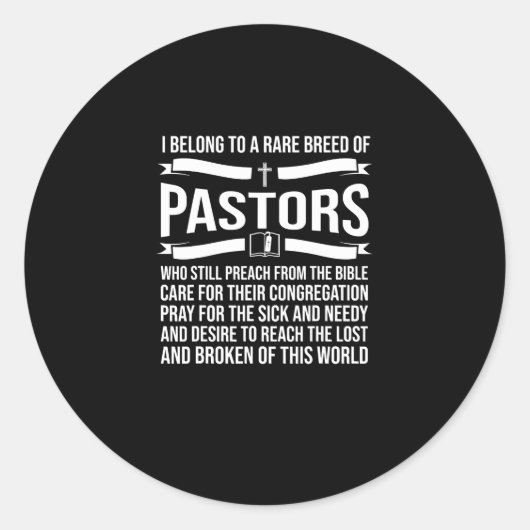 Funny Pastor Appreciation Gift Christelijk Preache Ronde Sticker (Voorkant)