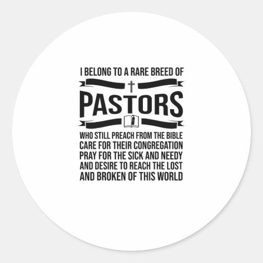 Funny Pastor Appreciation Gift Christelijk Preache Ronde Sticker (Voorkant)