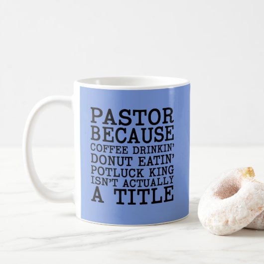 Funny Pastor Appreciation Mok (Met donut)