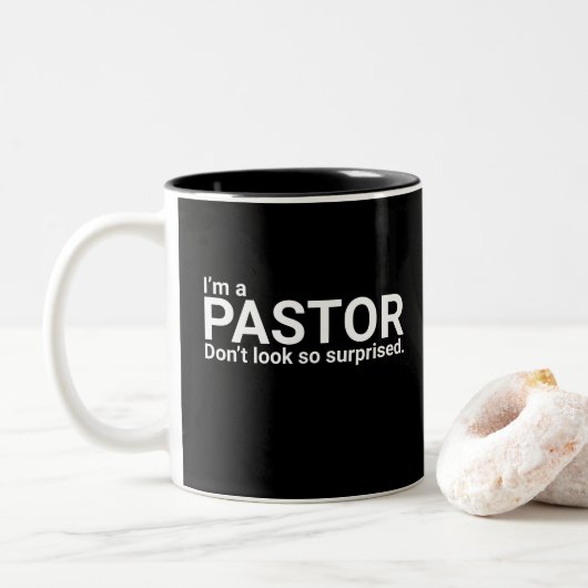 Funny Pastor Appreciation Mok (Met donut)