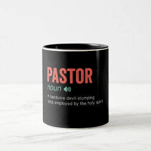Funny Pastor Definition Tweekleurige Koffiemok