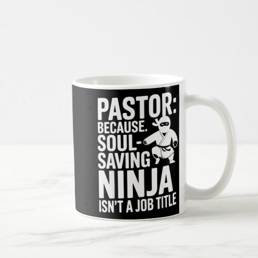 Funny Pastor Humor Christian Faith Leadership Joke Koffiemok (Rechts)